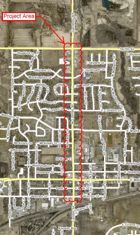 Center Street Road Project Map