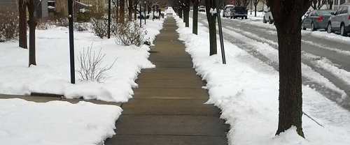 Cleared sidewalk 3